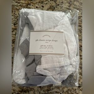 Pottery barn grey stripe curtains 50x96